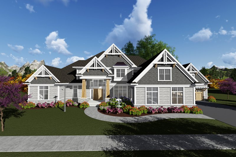 Architectural House Design - Traditional Exterior - Front Elevation Plan #70-1297