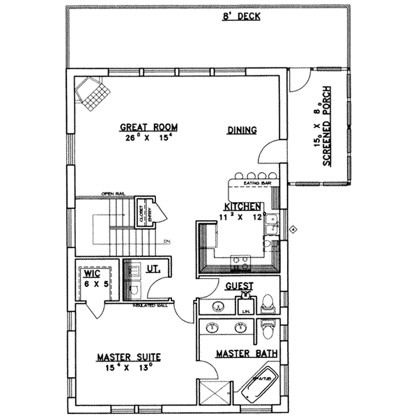 Home Plan - Modern Floor Plan - Main Floor Plan #117-422