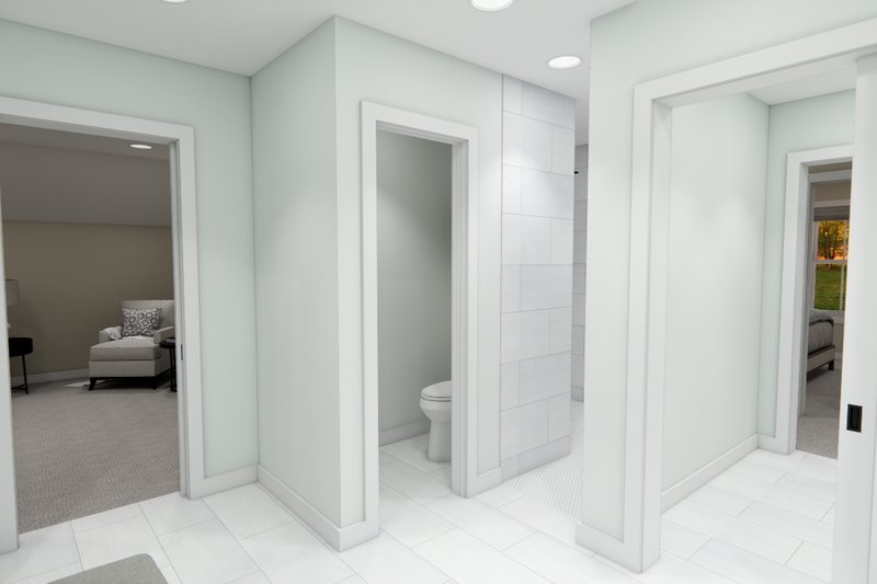 House Blueprint - Interior - Master Bathroom 1 for Bungalow House Plan #51-1352 - 4 bed, 2.5 bath