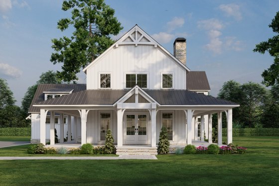 Farmhouse Layout with Wraparound Porch