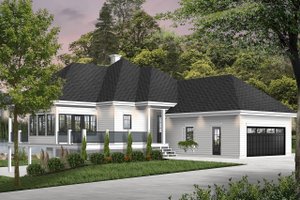 Cottage Exterior - Front Elevation Plan #23-2680