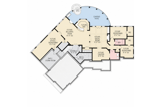 Floor Plan - Lower Floor for Craftsman House Plan #54-727 - 3 bed, 2.5 bath