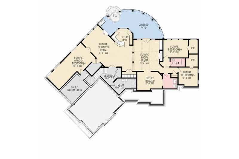 House Plan Design - Floor Plan - Lower Floor for Craftsman House Plan #54-727 - 3 bed, 2.5 bath