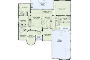 Floor Plan - Main Floor for European House Plan #17-2561 - 4 bed, 3 bath