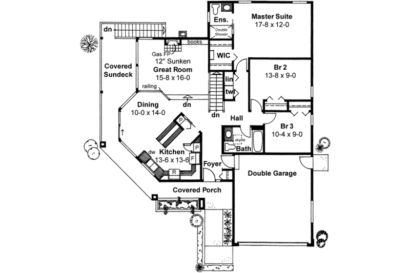 Dream House Plan - Floor Plan - Main Floor House Plan #126-122 - 3 bed, 2 bath