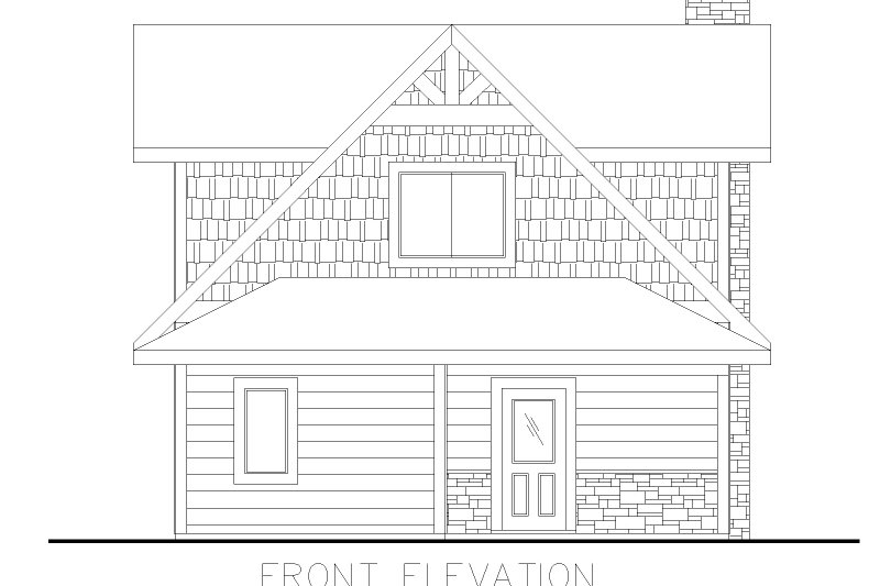 House Plan Design - Exterior - Front Elevation 3 for Cabin House Plan #117-1030 - 3 bed, 2.5 bath