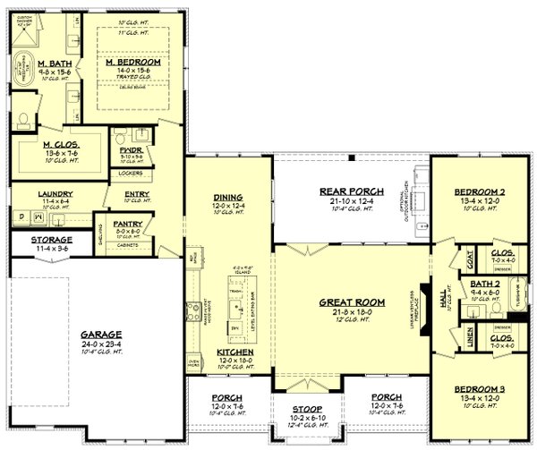 Farmhouse Floor Plan - Main Floor Plan #430-361