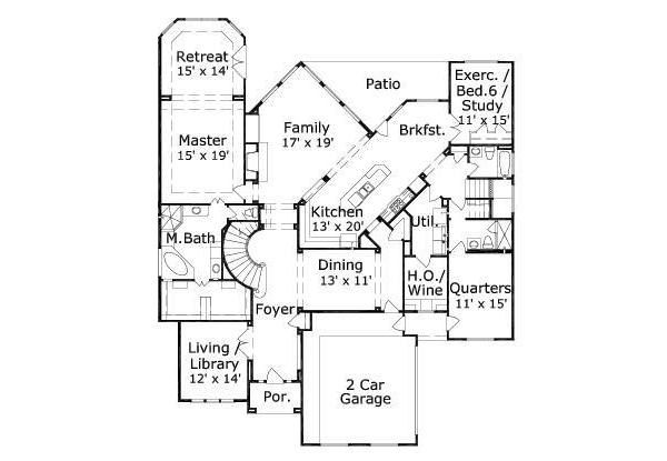 European Floor Plan - Main Floor Plan #411-326