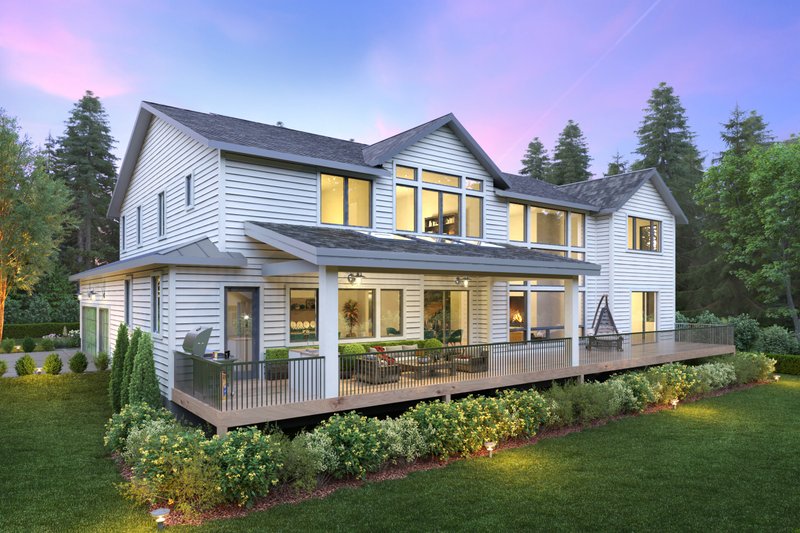 House Plan Design - Exterior - Rear Elevation for Farmhouse House Plan #1066-240 - 5 bed, 5.5 bath