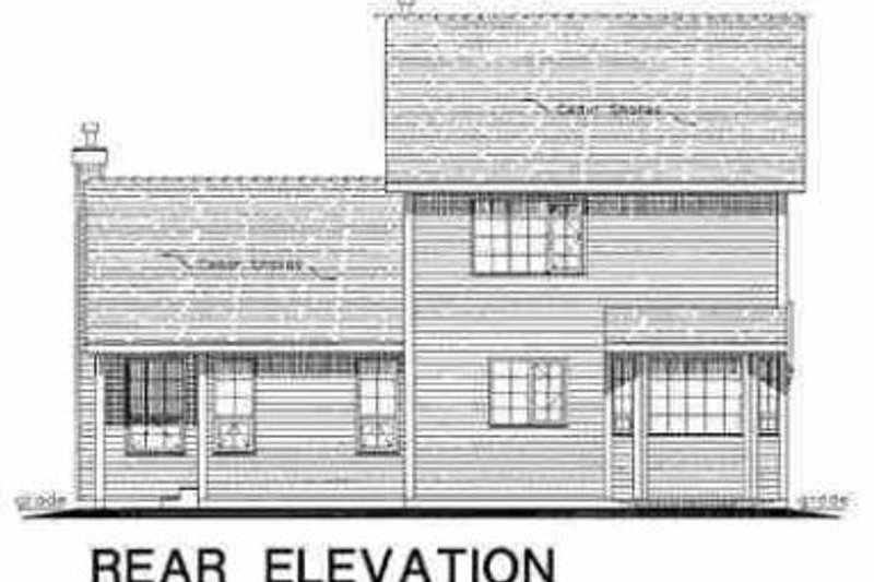 House Plan Design - Exterior - Rear Elevation for Traditional House Plan #18-271 - 3 bed, 2.5 bath