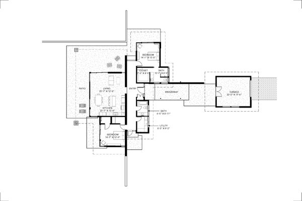Modern Floor Plan - Main Floor Plan #498-7
