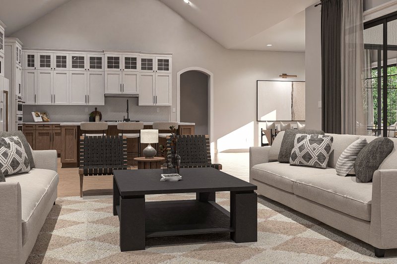 House Blueprint - Interior - Family Room 2 for Cottage House Plan #455-684 - 3 bed, 2.5 bath