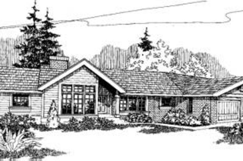 Dream House Plan - Ranch Exterior - Front Elevation Plan #60-357