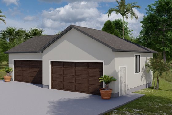 Exterior - Front Elevation 3 for Traditional House Plan #1060-127, 0 bath