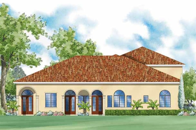 Home Plan - Exterior - Rear Elevation for Mediterranean House Plan #930-427 - 5 bed, 5.5 bath