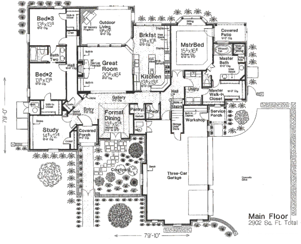Home Plan - European Floor Plan - Main Floor Plan #310-669