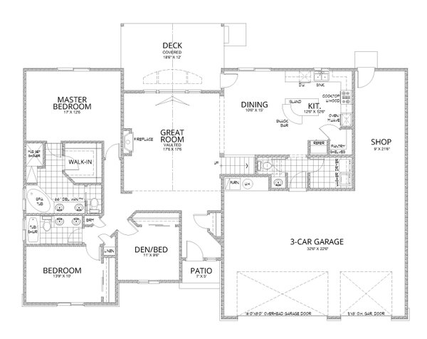 Traditional Floor Plan - Main Floor Plan #112-203