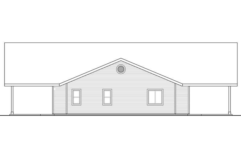 Home Plan - Exterior - Other Elevation 1 for Ranch House Plan #124-955 - 3 bed, 2.5 bath