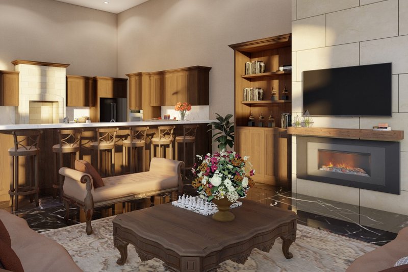 Architectural House Design - Interior - Kitchen for European House Plan #17-3401 - 6 bed, 6 bath
