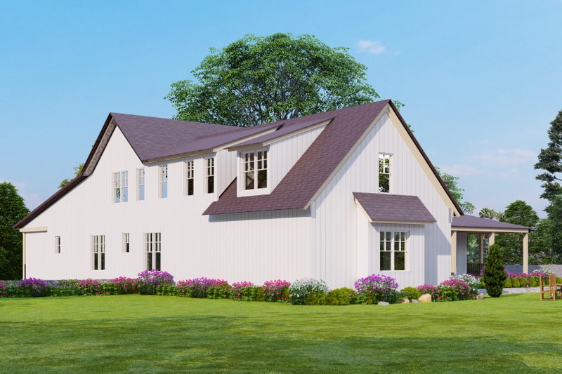 House Blueprint - Exterior - Rear Elevation for Traditional House Plan #54-427 - 5 bed, 4.5 bath