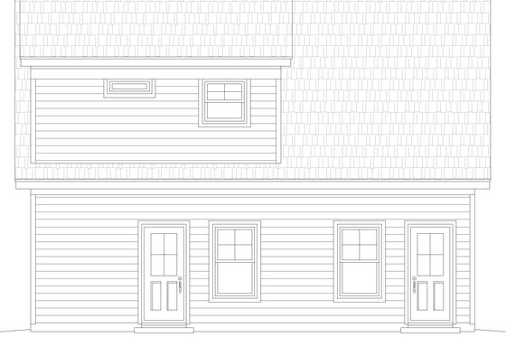 Exterior - Other Elevation for Traditional House Plan #932-672, 1 bath