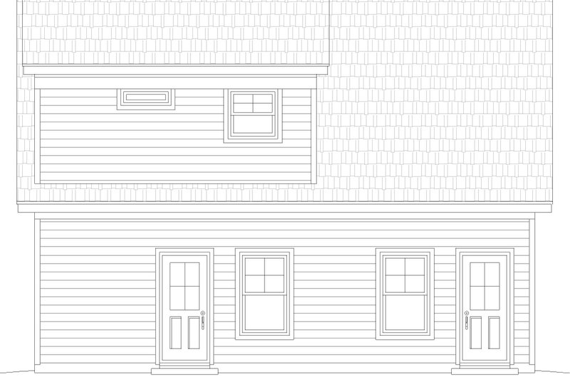 Home Plan - Exterior - Other Elevation for Traditional House Plan #932-672, 1 bath