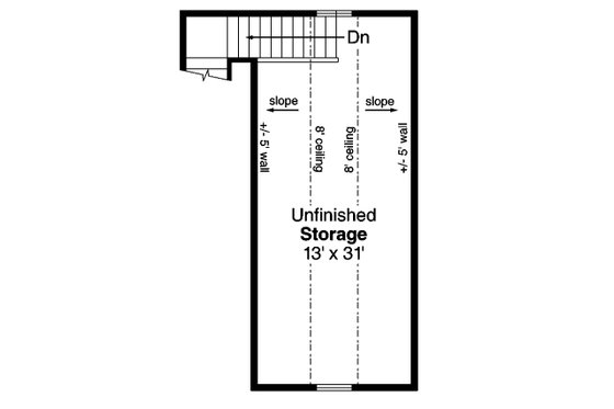 Floor Plan - Upper Floor for Ranch House Plan #124-1132, 0 bath