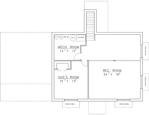 House Plan Design - Traditional Floor Plan - Lower Floor Plan #117-162
