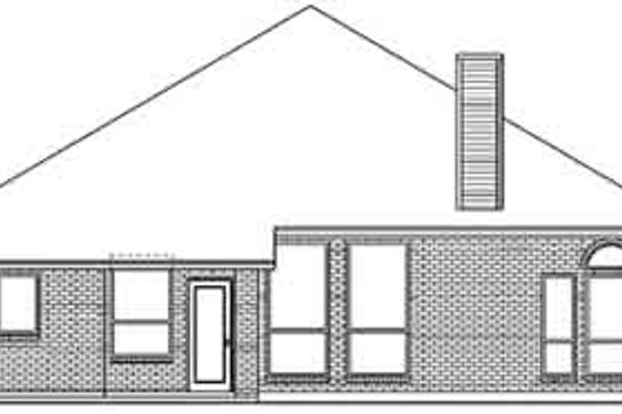 Exterior - Rear Elevation for European House Plan #84-232 - 4 bed, 2 bath