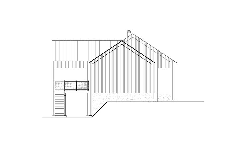 House Blueprint - Exterior - Front Elevation 5 for Cabin House Plan #25-4965 - 2 bed, 1 bath