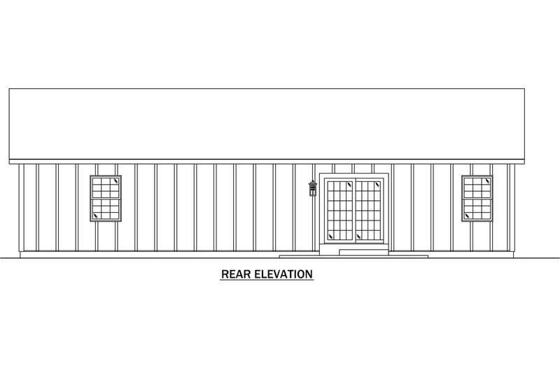 House Plan Design - Exterior - Rear Elevation for Farmhouse House Plan #57-701 - 3 bed, 2 bath