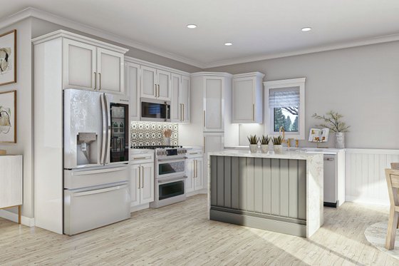 Interior - Kitchen for European House Plan #455-177 - 3 bed, 2.5 bath