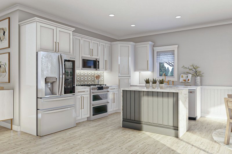 Architectural House Design - Interior - Kitchen for European House Plan #455-177 - 3 bed, 2.5 bath