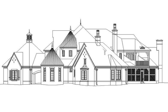 Exterior - Other Elevation 1 for European House Plan #81-13914 - 4 bed, 4 bath