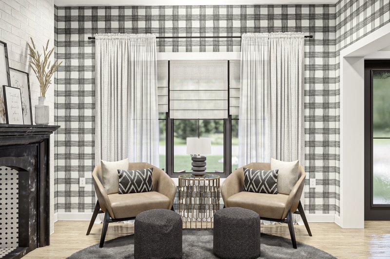 Home Plan - Interior - Family Room for Modern House Plan #455-526 - 3 bed, 2 bath