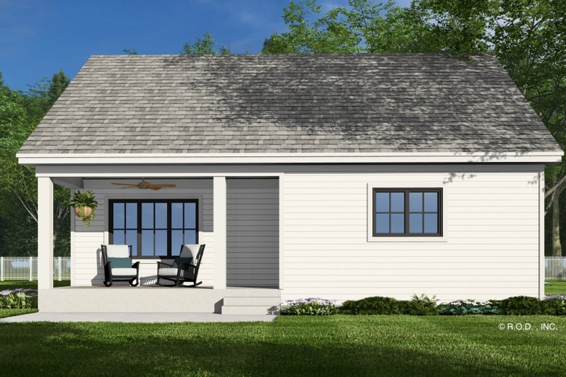 House Design - Exterior - Rear Elevation for Farmhouse House Plan #51-1389 - 3 bed, 2.5 bath