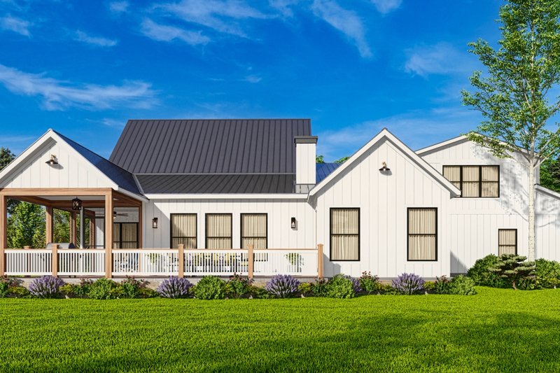 Architectural House Design - Exterior - Rear Elevation for Farmhouse House Plan #54-588 - 3 bed, 2.5 bath