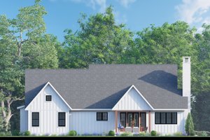 Exterior - Rear Elevation for Farmhouse House Plan #1088-11 - 3 bed, 2 bath