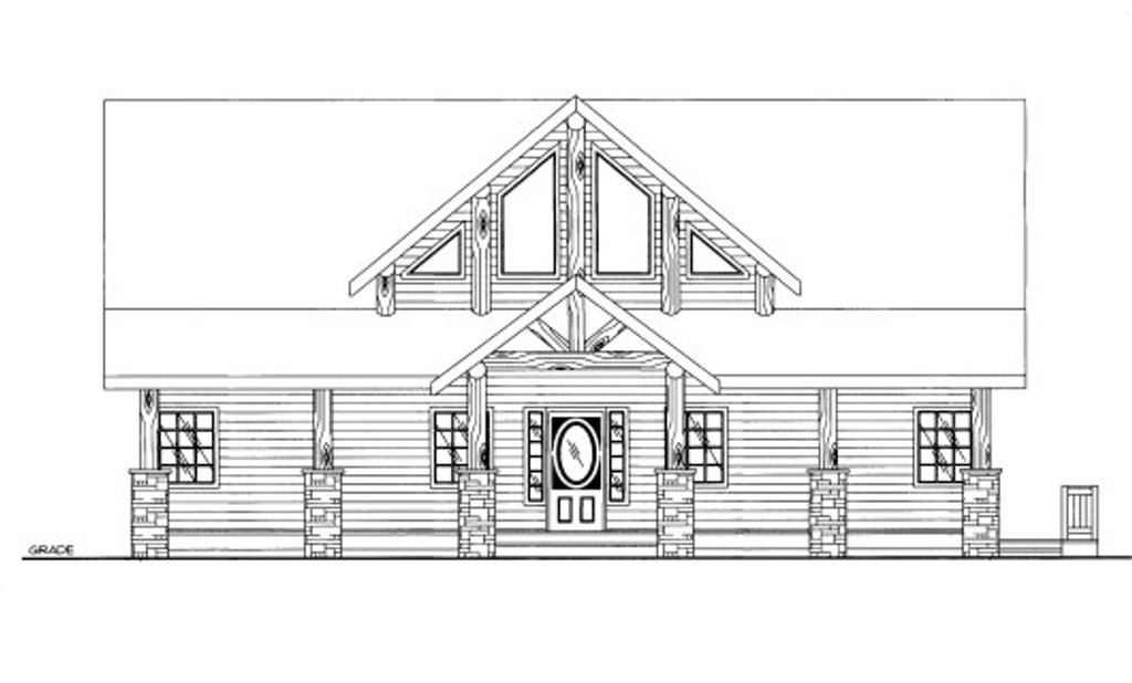 Exterior - Front Elevation 2 for Craftsman House Plan #117-774 - 3 bed, 2.5 bath