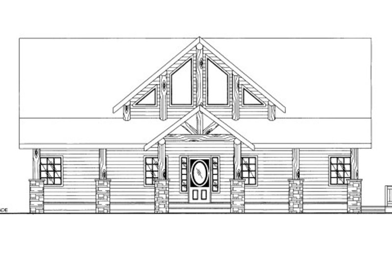 Exterior - Front Elevation 2 for Craftsman House Plan #117-774 - 3 bed, 2.5 bath