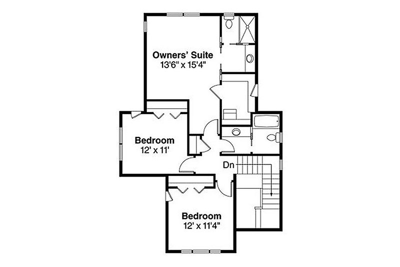 Home Plan - Floor Plan - Upper Floor for Craftsman House Plan #124-844 - 3 bed, 3 bath