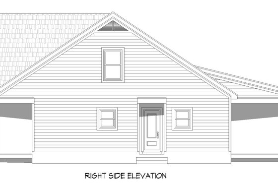 Exterior - Other Elevation 1 for Southern House Plan #932-774 - 3 bed, 2.5 bath
