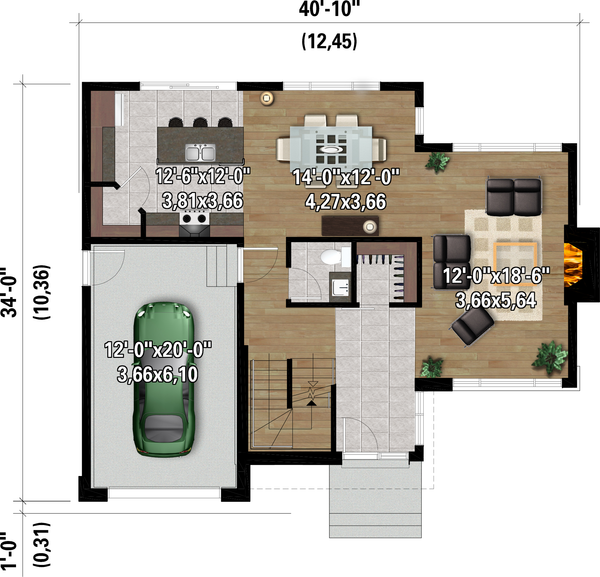 Dream House Plan - Bungalow Floor Plan - Main Floor Plan #25-4942