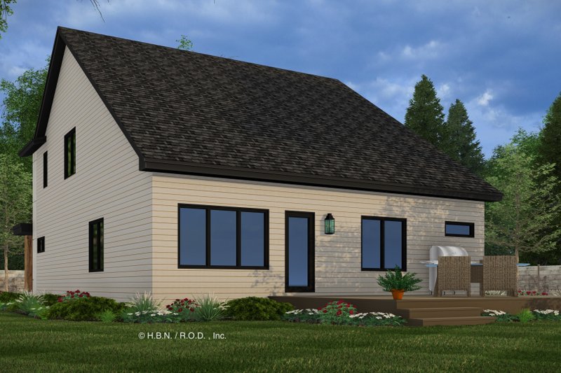 House Plan Design - Exterior - Rear Elevation 2 for Modern House Plan #51-1345 - 3 bed, 2 bath