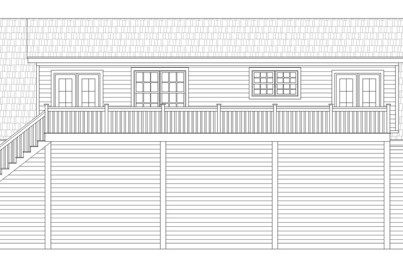 House Plan Design - Exterior - Rear Elevation for Traditional House Plan #932-407 - 2 bed, 2.5 bath