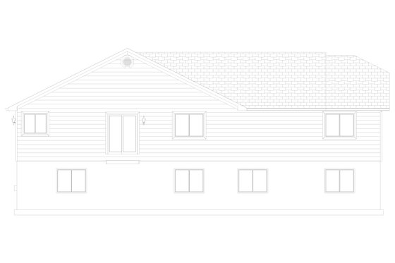 Exterior - Rear Elevation 1 for Craftsman House Plan #1060-467 - 3 bed, 2.5 bath