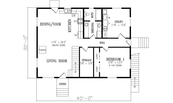 Traditional Floor Plan - Main Floor Plan #1-309