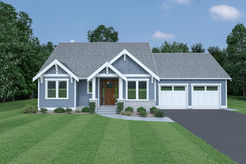 House Blueprint - Craftsman Exterior - Front Elevation Plan #1070-200