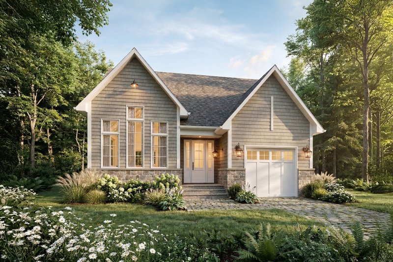 House Plan Design - Exterior - Front Elevation 3 for Traditional House Plan #23-786 - 2 bed, 1 bath