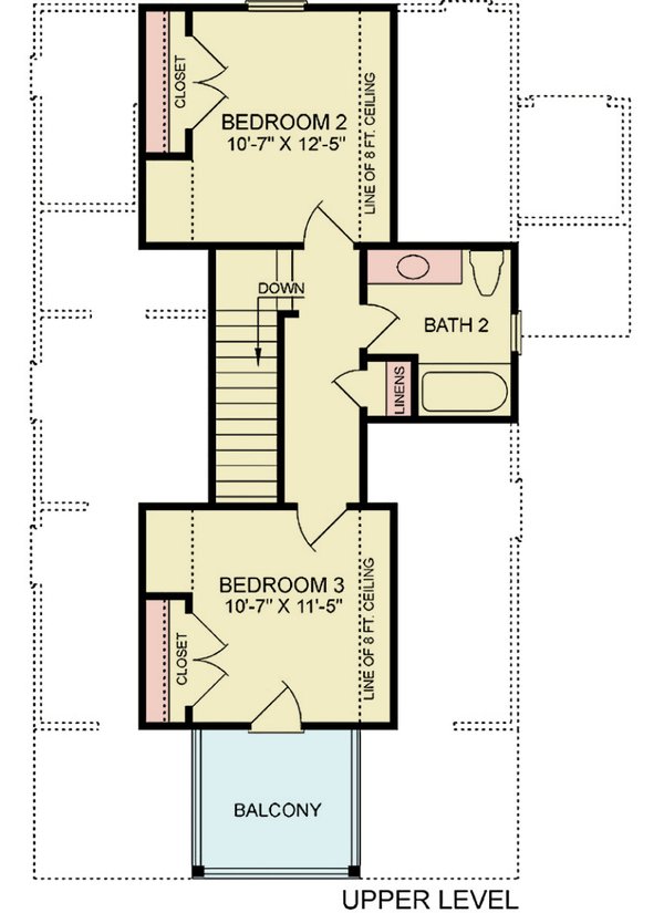 Architectural House Design - Log Floor Plan - Upper Floor Plan #54-658